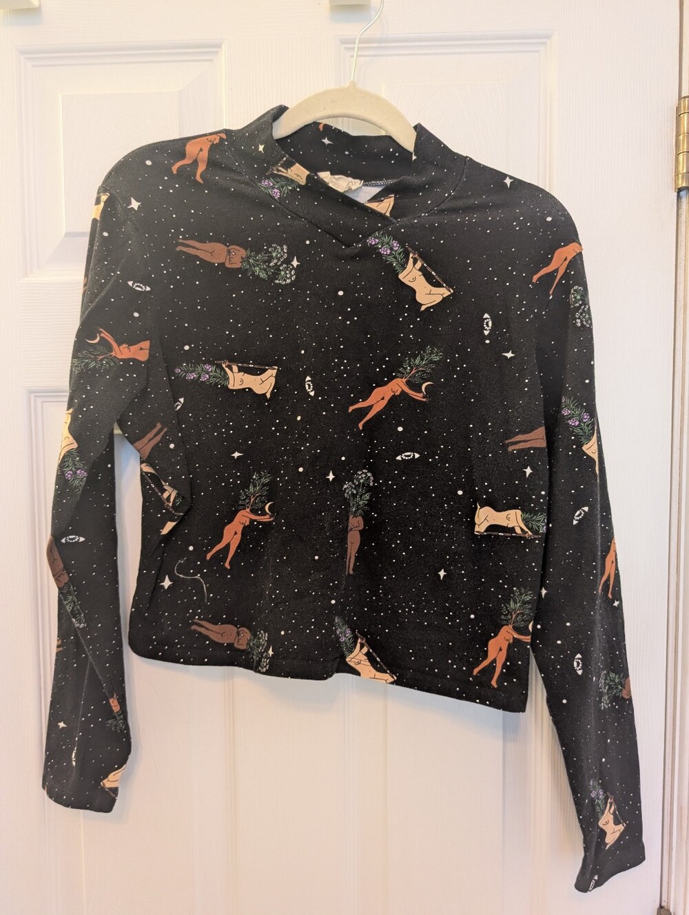 Witchy Long-sleeve Crop Top